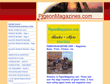 Tablet Screenshot of pigeonmagazines.com
